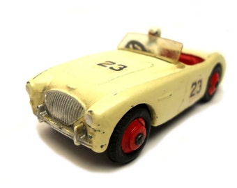 1950s Vintage Dinky 109 Austin Healey Competition Racing Car Toy Collectible Made in England