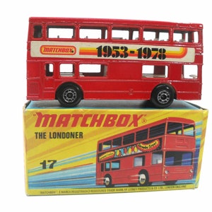1970s Vintage Matchbox Superfast 17b Daimler Londoner Bus " Matchbox 1953-1978". Toy Collectible. Made in England
