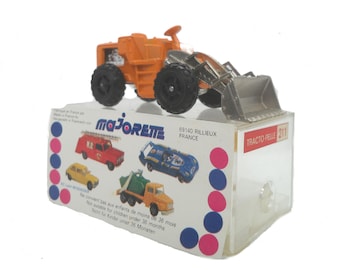 CAMION MAJORETTE BERNARD A43 1:100 AVEC REMORQUE FARDIER VERT MIB SUPER RARE