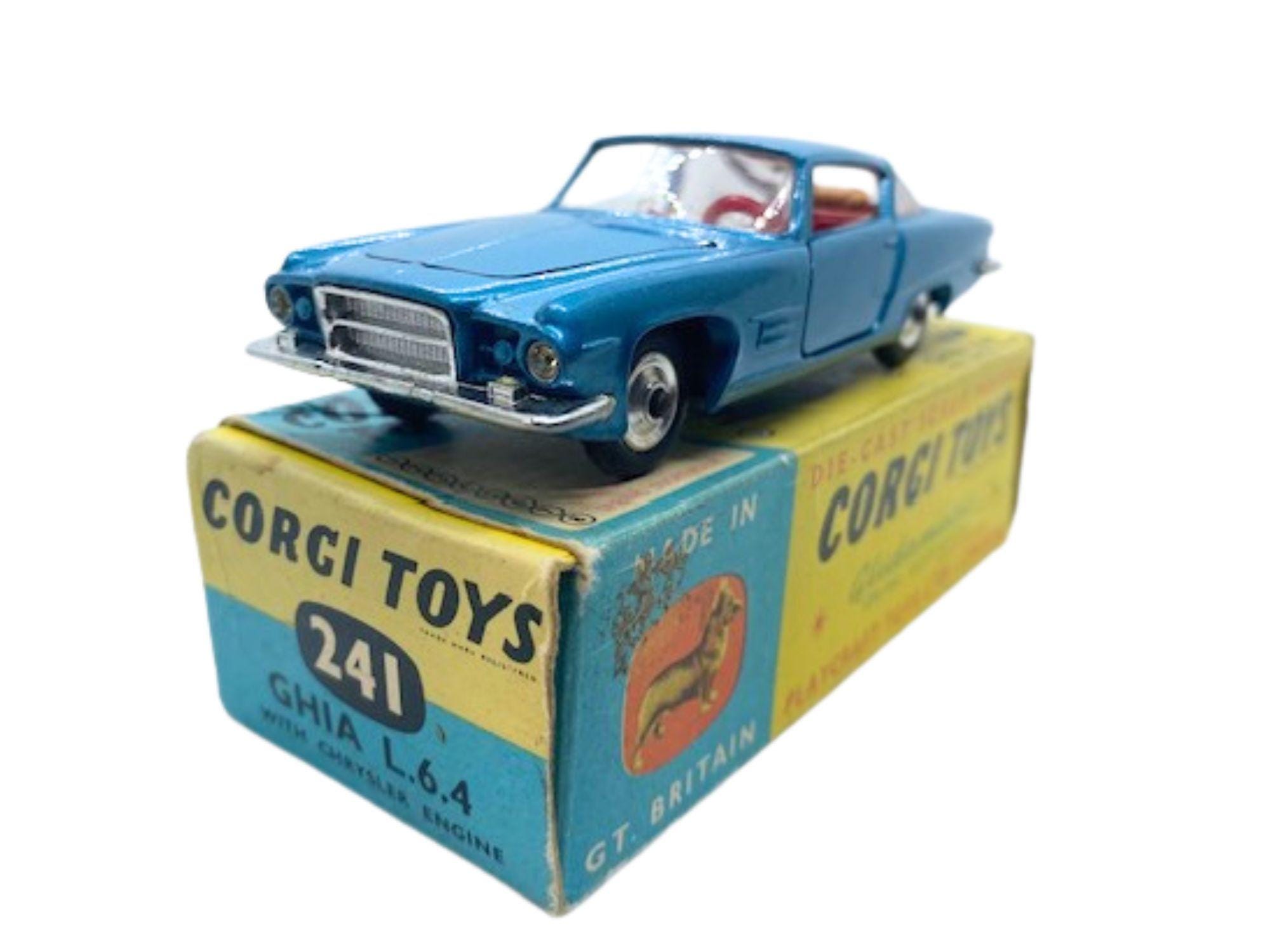 Corgi Toys 1/43 - Ghia L6.4 Avec Moteur Chrysler - N°241 - Miniature Ancienne