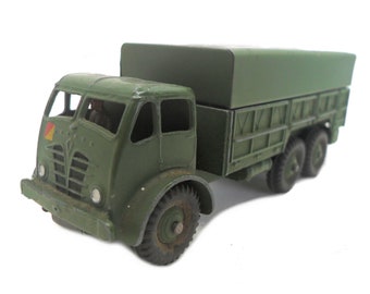 1950s Vintage Dinky 622 Military 10 Ton Foden Army Truck. Toy Collectible. Made in England.