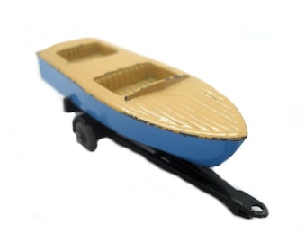 1950s Lesney Matchbox 48a Meteor Boat & Trailer: Vintage Toy Collectible