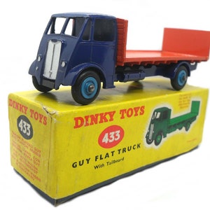 1950s Vintage Dinky 433 Guy Warrior Flat Truck with Tailboard. Toy Collectible. Made in England