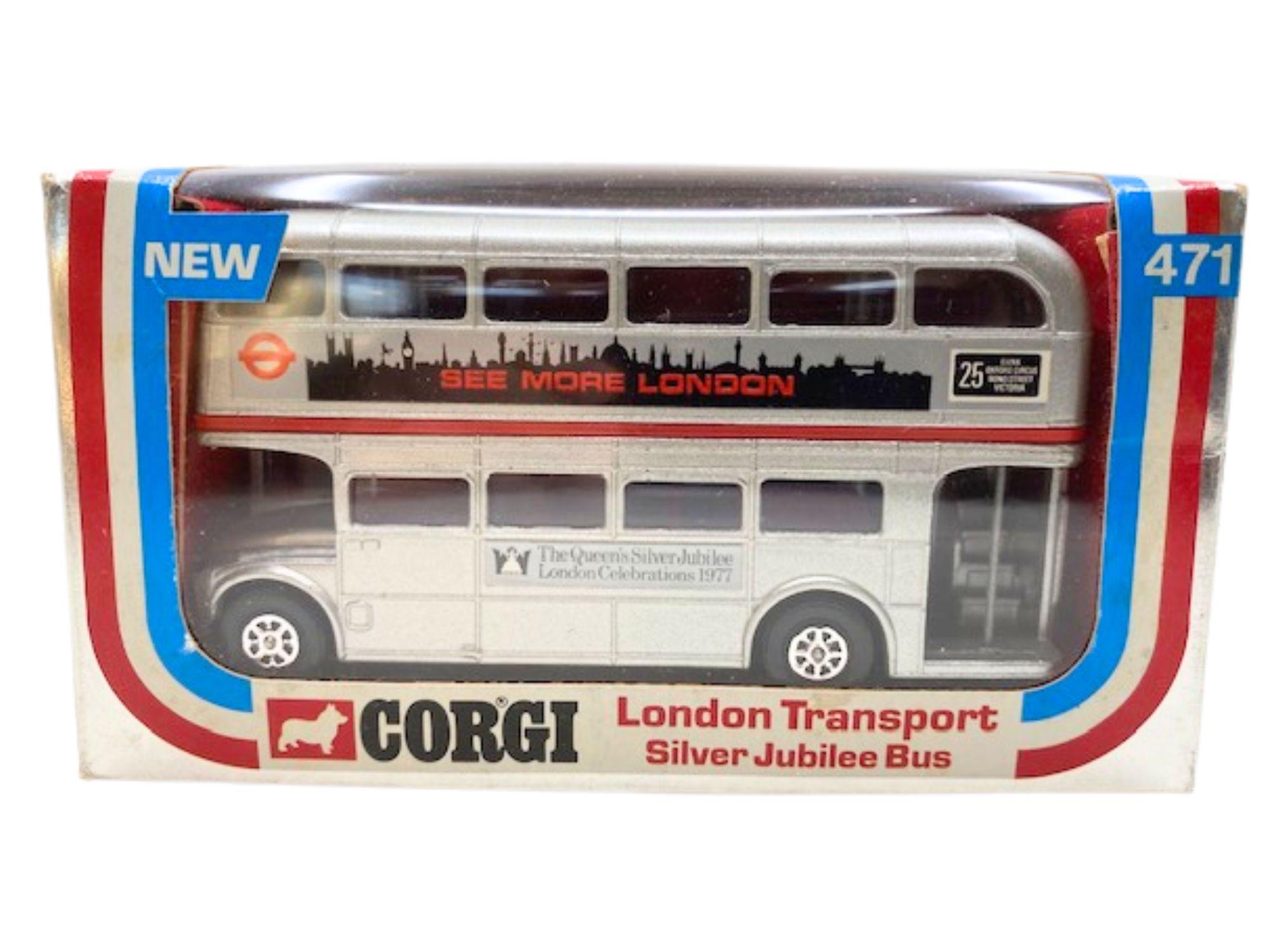1970s Vintage Corgi 471 London Transport Silver Jubilee Bus. Toy