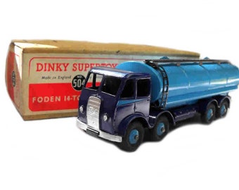 1950s Vintage Dinky 504 Foden 14 Ton Petrol Tanker Toy Collectible Made in England