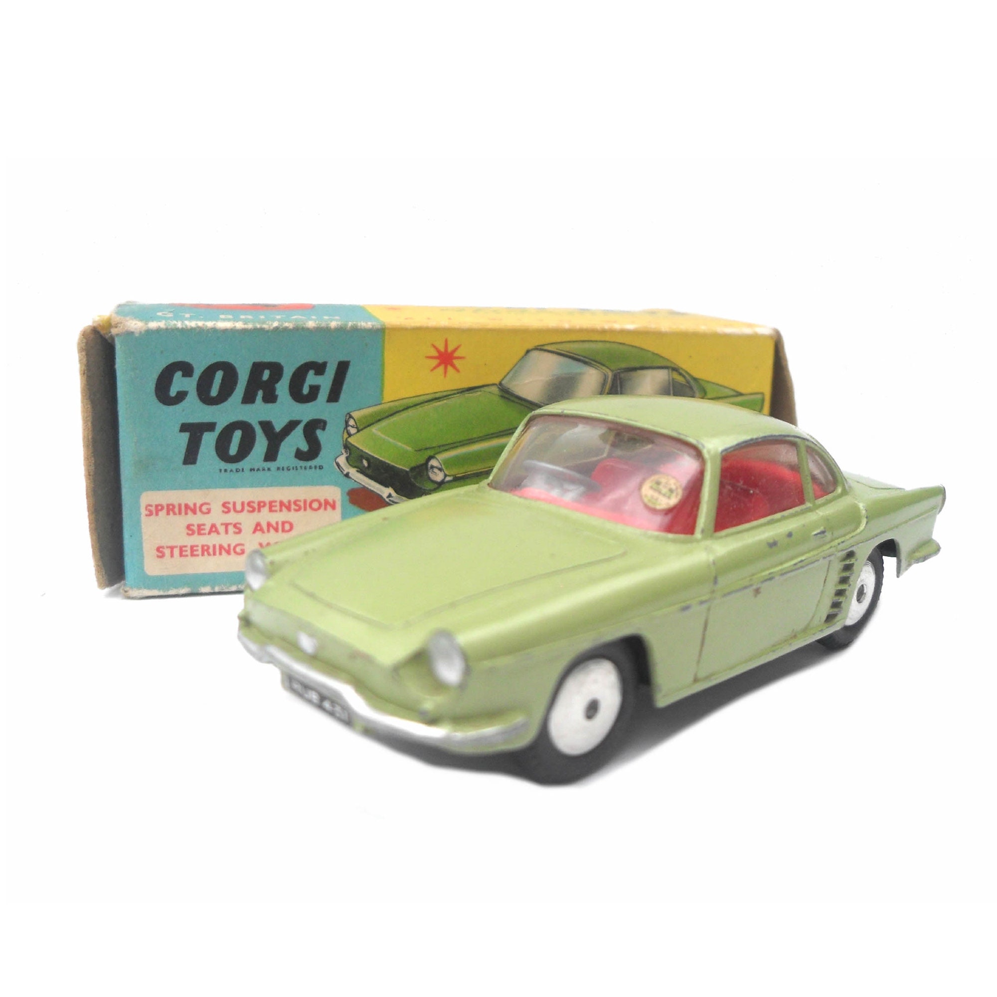 Miniature Corgi Toys - Renault Floride - Réf 222 - Fabriquée En Grande-Bretagne - Occasion