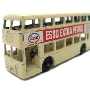 1960s Vintage Matchbox Lesney 74b Daimler Fleetline Bus "Esso Extra Petrol" Toy. Collectible Made in England