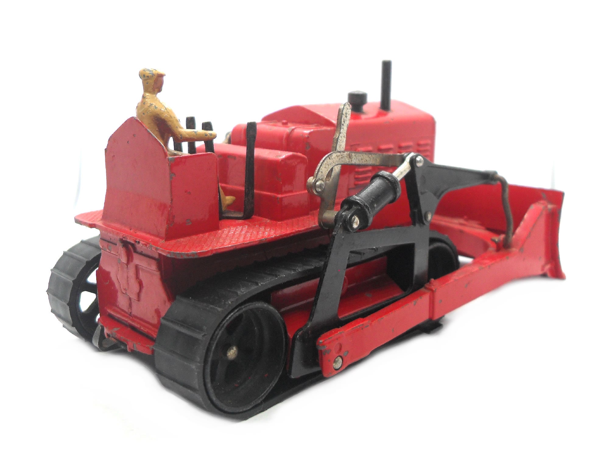 Dinky Toys 961 963 561 563 Blaw Knox Bulldozer Tractor Tracks Treads Black pair 