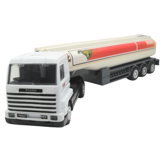 タンカー ESSO ミニカー 昭和レトロ 1980s Vintage Esso Scania Road Tanker - Esso Collection. Toy