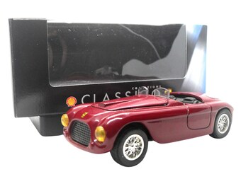 1990s Vintage Maisto 1948 Ferrari 166 MM - Shell Classico Collezione. Toy Collectible. Made in China