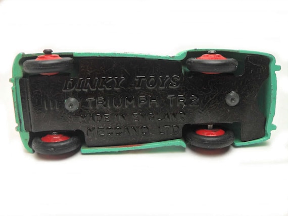 1950s Vintage Dinky 111 Triumph TR2 Competition Racing Car Toy