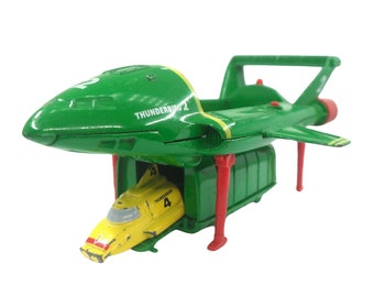 1990s Vintage Matchbox TB002 Thunderbird 2. Includes Thunderbird 4. Toy Collectible. Made in England