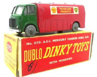 1960s Vintage Dinky 070 AEC Mercury Tanker Shell BP . Toy Collectible. Made in England