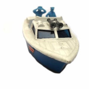 1970s Vintage Matchbox Superfast 52d Police Launch Toy Collectible Made in England