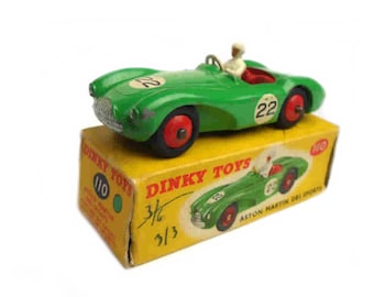 1950s Vintage Dinky 110 Aston Martin DB3 Competition Racing Car Toy Collectible England