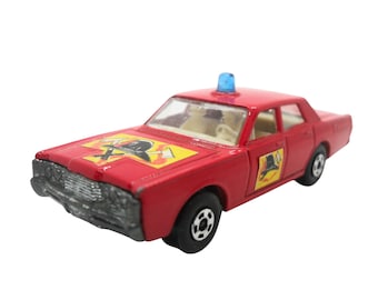 1970s Vintage Matchbox 59d Superfast Mecury Fire Chief Car. Toy