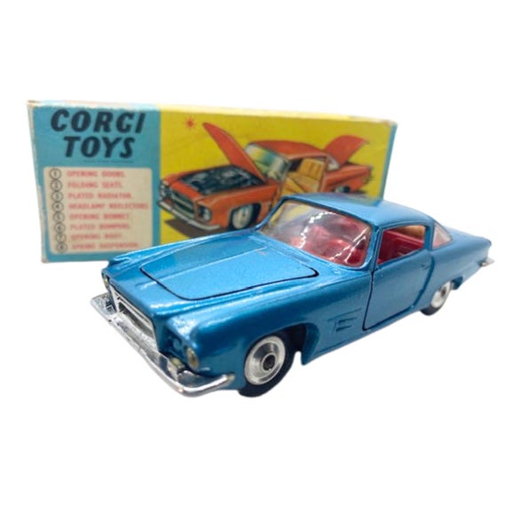 1960s Vintage Corgi 241 Chrysler Ghia L64. Toy Collectible. Made