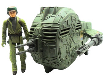 1980s Vintage Kenner Star Wars Endor Forest Ranger Vehicle plus Rebel Endor Commando. Toy Collectible.