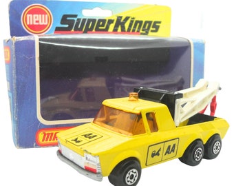 1970s Vintage Matchbox Superkings K-11 "AA Breakdown" Pick-Up Truck. Toy Collectible. Made in England