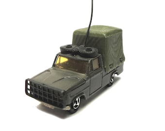 1970s Vintage Majorette 225 Safari Dodge Truck Toy Collectible. Made in France