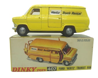 1970s Vintage Dinky 407 Ford Transit Van - "Hertz". Toy Collectible. Made in England