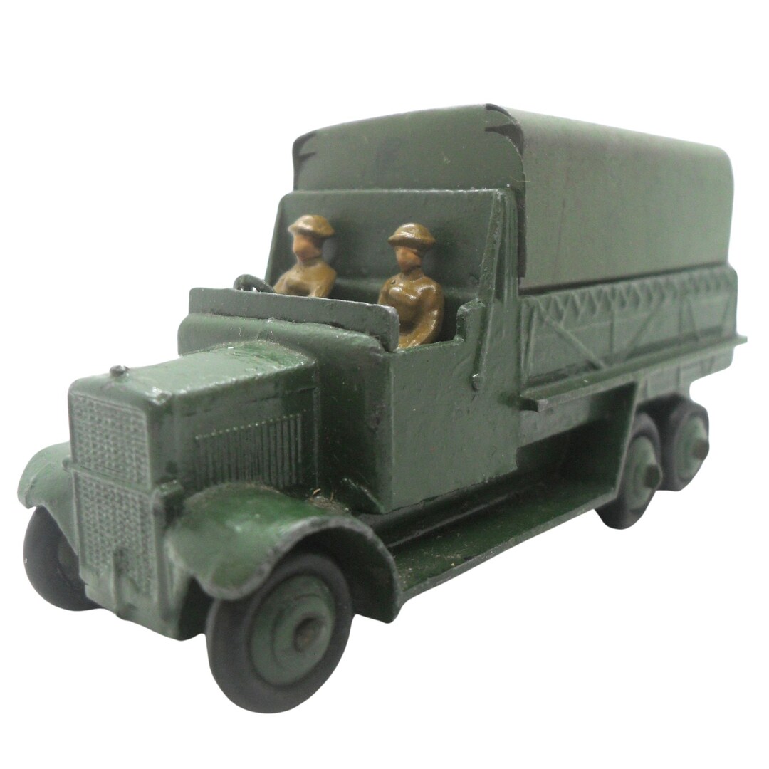 Dinky Toys 1:60 N°151B/156 Wagon Militaire 6 Roues - Rare, Accidenté