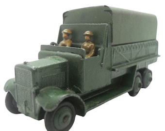 Vagón de transporte cubierto de seis ruedas Dinky 151b vintage de los años 40. Juguete coleccionable. Hecho en Inglaterra