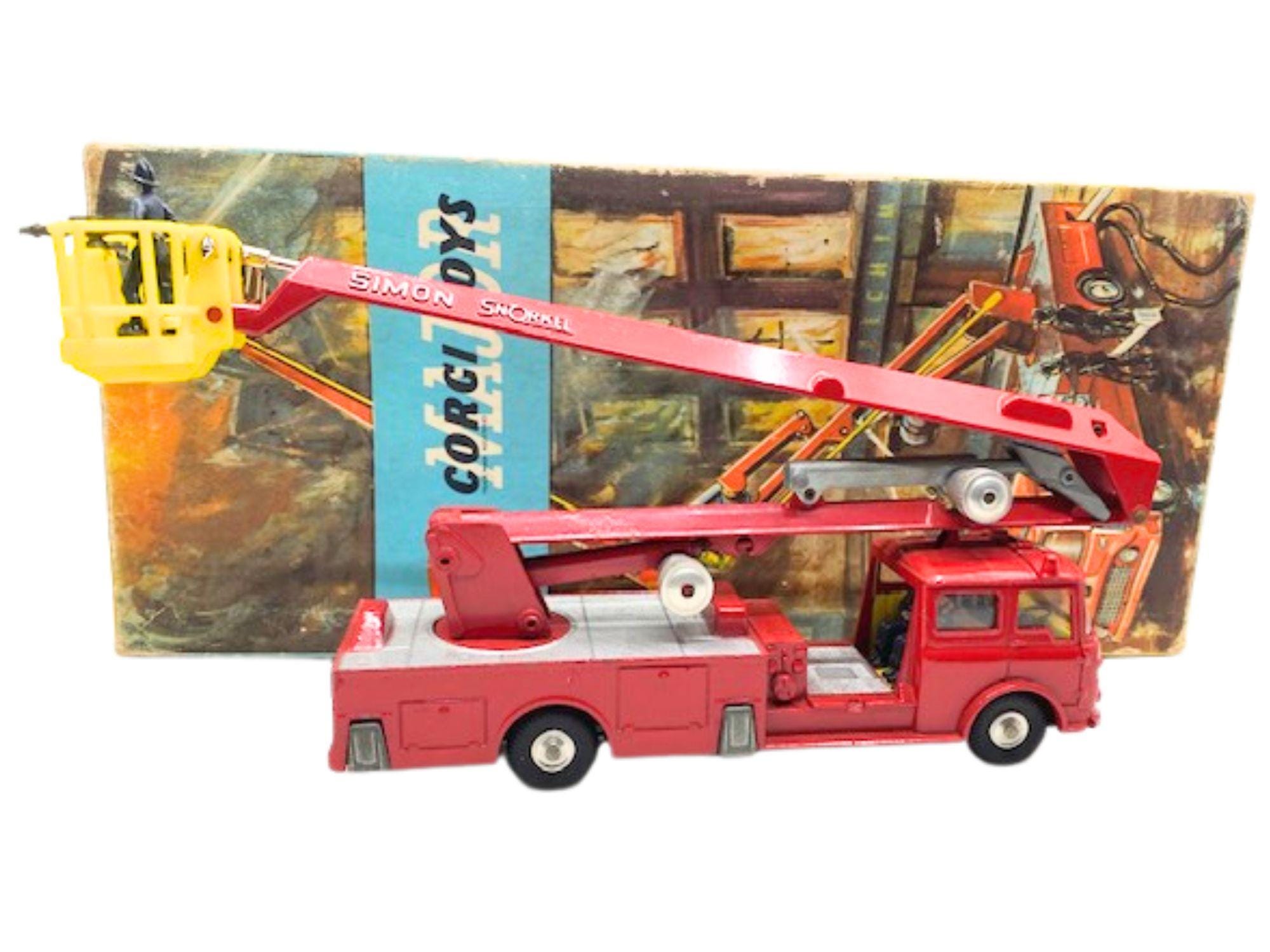 1960s Vintage Corgi 1127 Simon Snorkel Fire Engine. Toy