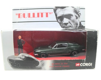 2000s Vintage Corgi CC05901 1968 Ford Mustang "Bullitt". Toy Collectible. Made in China