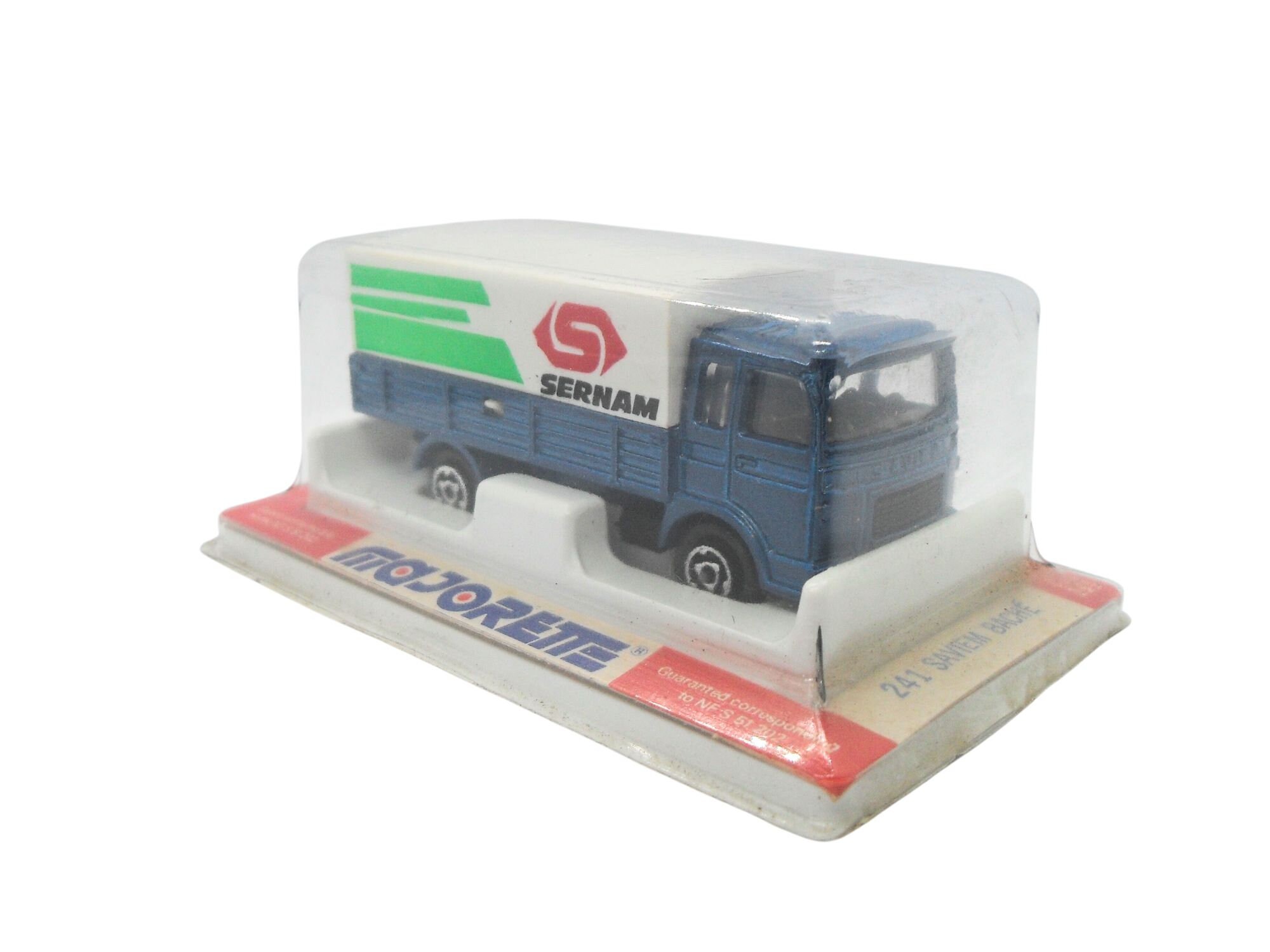 CAMION + REMORQUE Saviem Bleu Ech 1/100 MAJORETTE VOITURE MINIATURE