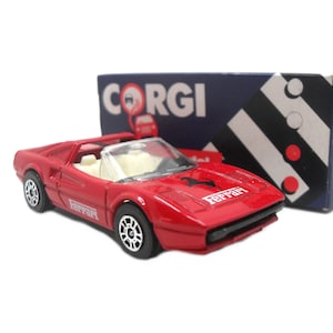 1980s Vintage Corgi Juniors Ferrarri 308 GTS. Toy Collectible. Made in England