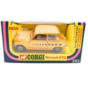 1970s Vintage Corgi 293 Renault 5TS. Toy Collectible. Made in England