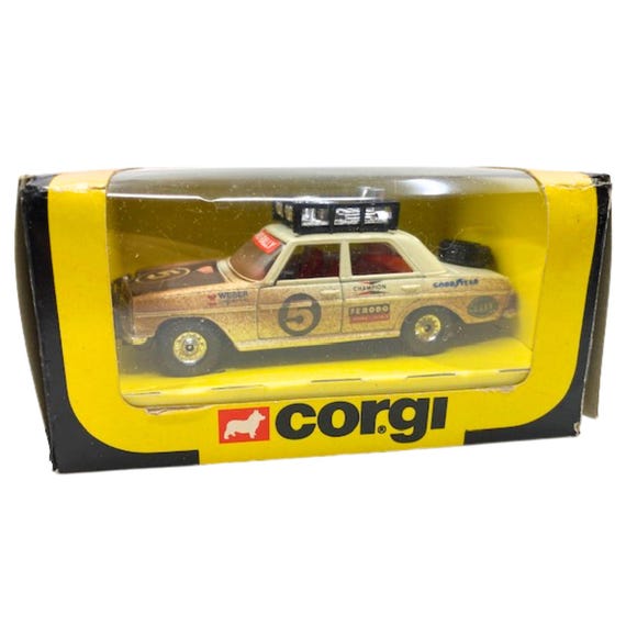 1980s Vintage Corgi 291 Mercedes Benz 240 D Euro Rally Car - 1980s
