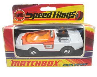 1970s Vintage Matchbox Speed Kings K-41 Fuzz Buggy Police Car. Toy Collectible. Made in England