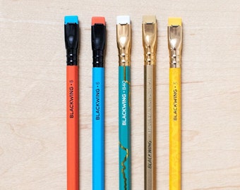 5 Blackwing Pencil Set: 6, 840, Diana, 3, Graphite Pencils, Palomino Volume, Drawing Writing, Stationery Gift