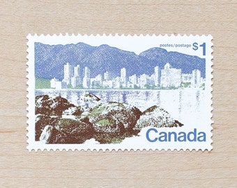 2 Vancouver Postage Stamps, Wedding Calligraphy Envelopes, Canadian City, Canada, Building, Neutral, Architecture, British Columbia, BC