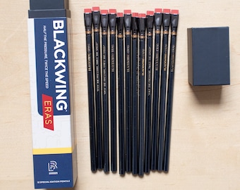 Blackwing Eras *Box of 12* First Edition, Extra-Firm Graphite, 12 Pencils with box, Drawing or Writing, Limited Edition Palomino