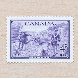8 Sellos postales de Halifax Canadá, Vintage, 1949, Nueva Escocia, Caligrafía de bodas, Estilo de papelería, Postcrossing