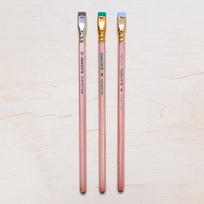 Blackwing Set of 3 \u2013 Volumes 211 Palomino Cedar Wood Natural Finish Pencil CalCedar and Extra Firm