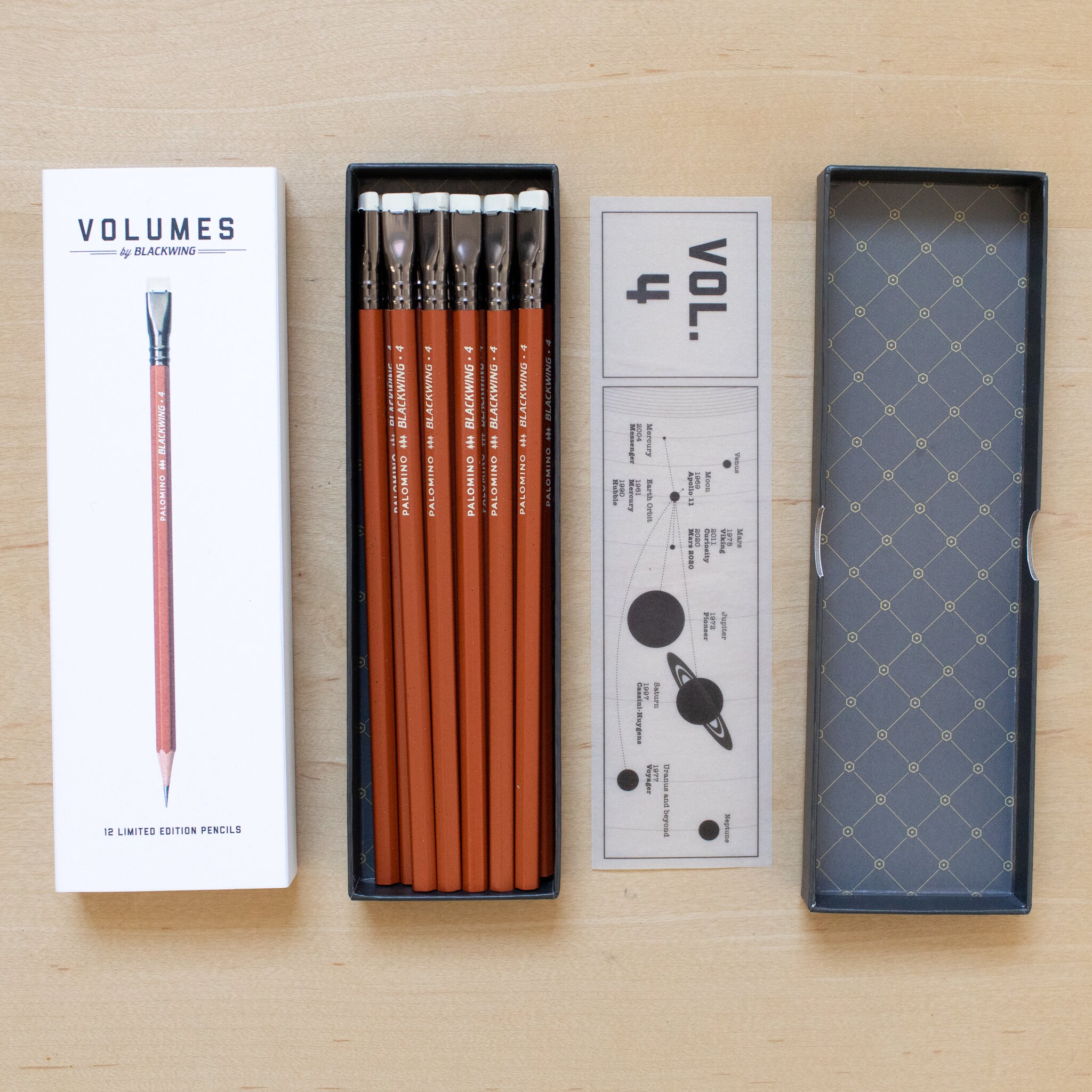 Blackwing Volume 4, Full Box of 12 Pencils, Mars, Palomino, Soft