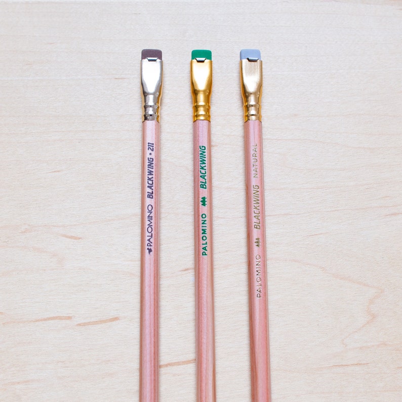 Blackwing Set of 3 \u2013 Volumes 211 Palomino Cedar Wood Natural Finish Pencil CalCedar and Extra Firm