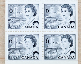 4 Black White Queen Postage Stamps, Canada, Booklet, Canadian, Styling Stationary, Wedding Calligraphy, British Royal Family