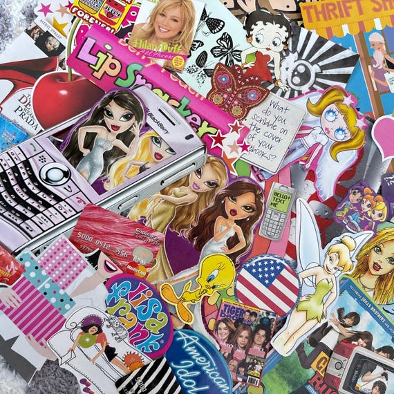 Y2K Fashion Teen Magazine Junk Journal & Scrapbooking Ephemera Clippings