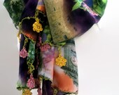 Turkish Oya Scarf, Long Shawl, Lightweight,4 season stole, OOAK Scarf, Shawl, Bridesmaid, Women scarf vintage style, Foulard Turques, PAS803