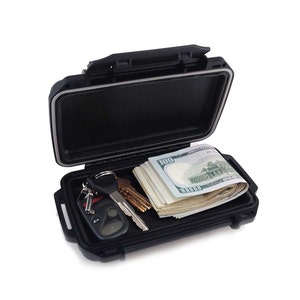 Coffre-fort de boîte de rangement magnétique peu profonde et résistante aux intempéries - Force de traction de 164 lb