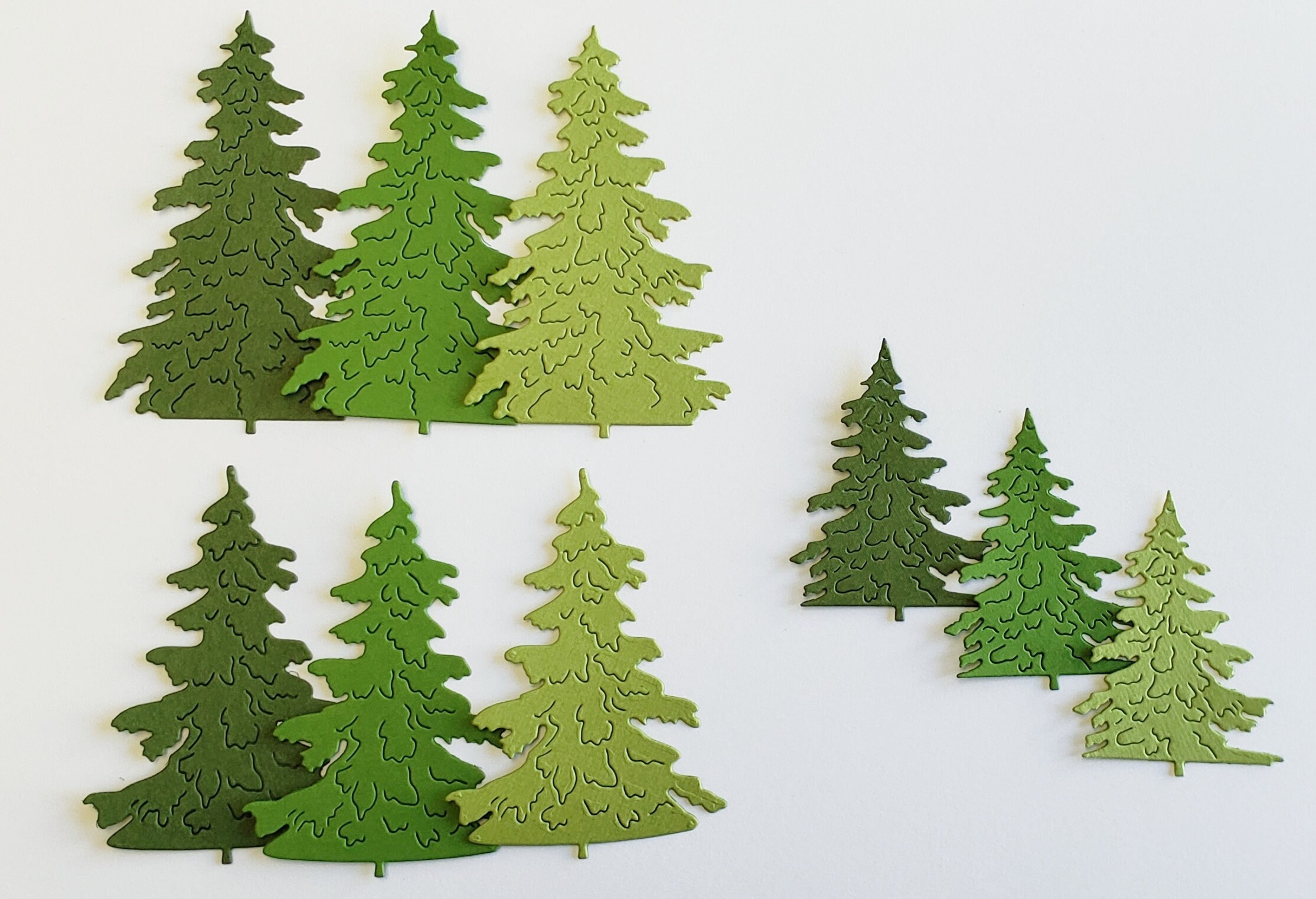 Tree Die Cut Set Etsy