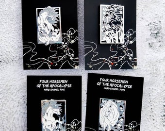 Four Horses of the Apocalypse Hard Enamel Pins (Complete Set)