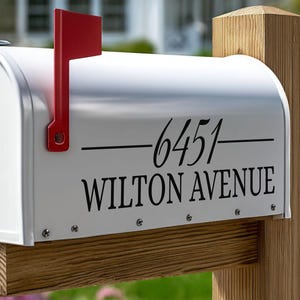 Custom Mailbox Number Decals – Personalized Vinyl House Numbers for Mailboxes | Weatherproof Outdoor Address Stickers