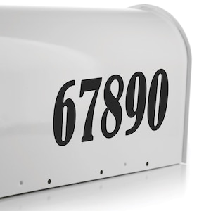 Custom Mailbox Numbers – Choose Your Font, Personalized Vinyl Number Stickers, Weatherproof, Mailbox Door & Sides, Unique Font Styles