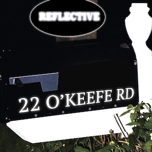 Reflective Mailbox Stickers - Custom Decals for Lettering & Numbers | High Visibility Reflective Address Signs